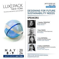APC Packaging  Featured on LUXE PACK Panel  with The Estee Lauder Companies